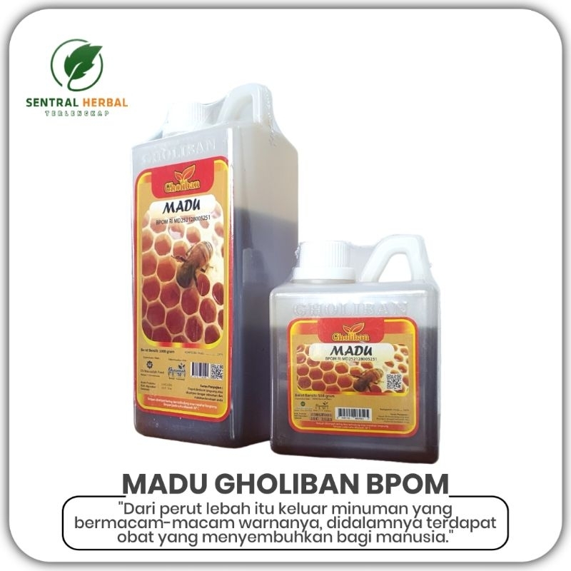 

Madu Gholiban Izin Resmi BPOM Berat 0,5 Kg & 1 Kg