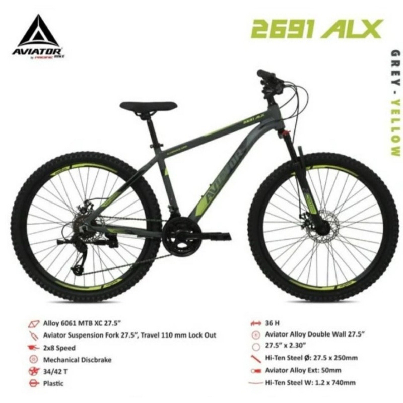 Sepeda Gunung MTB Aviator 2691 ALX Alloy Murah BDG