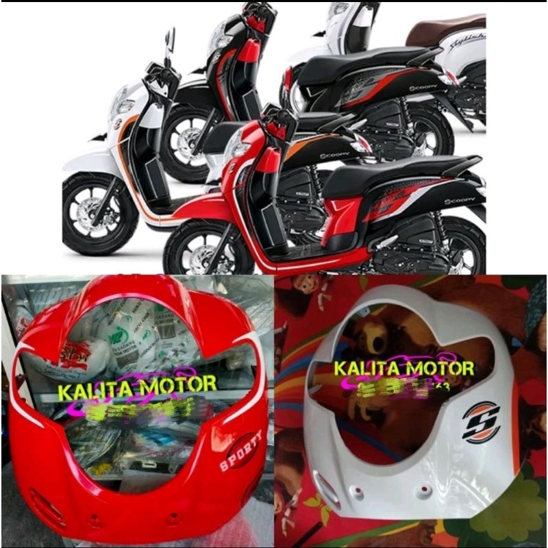 panel cover lampu depan scoopy led tameng scopy sporty ring12