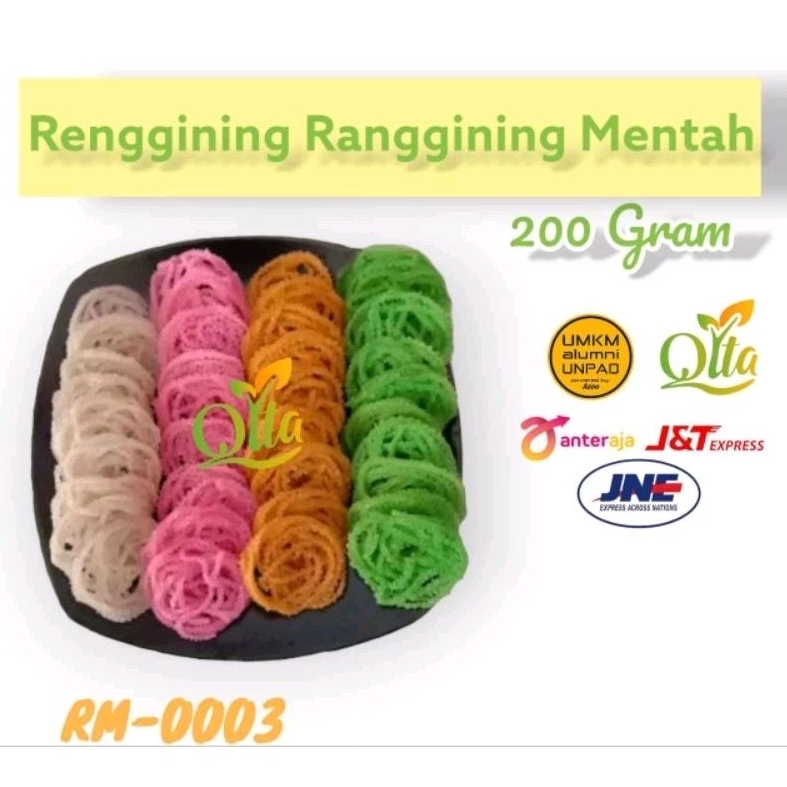 

Renggining Ranggining Isi 40 Pcs Warna Mentah / Kerupuk Warna / Grosir