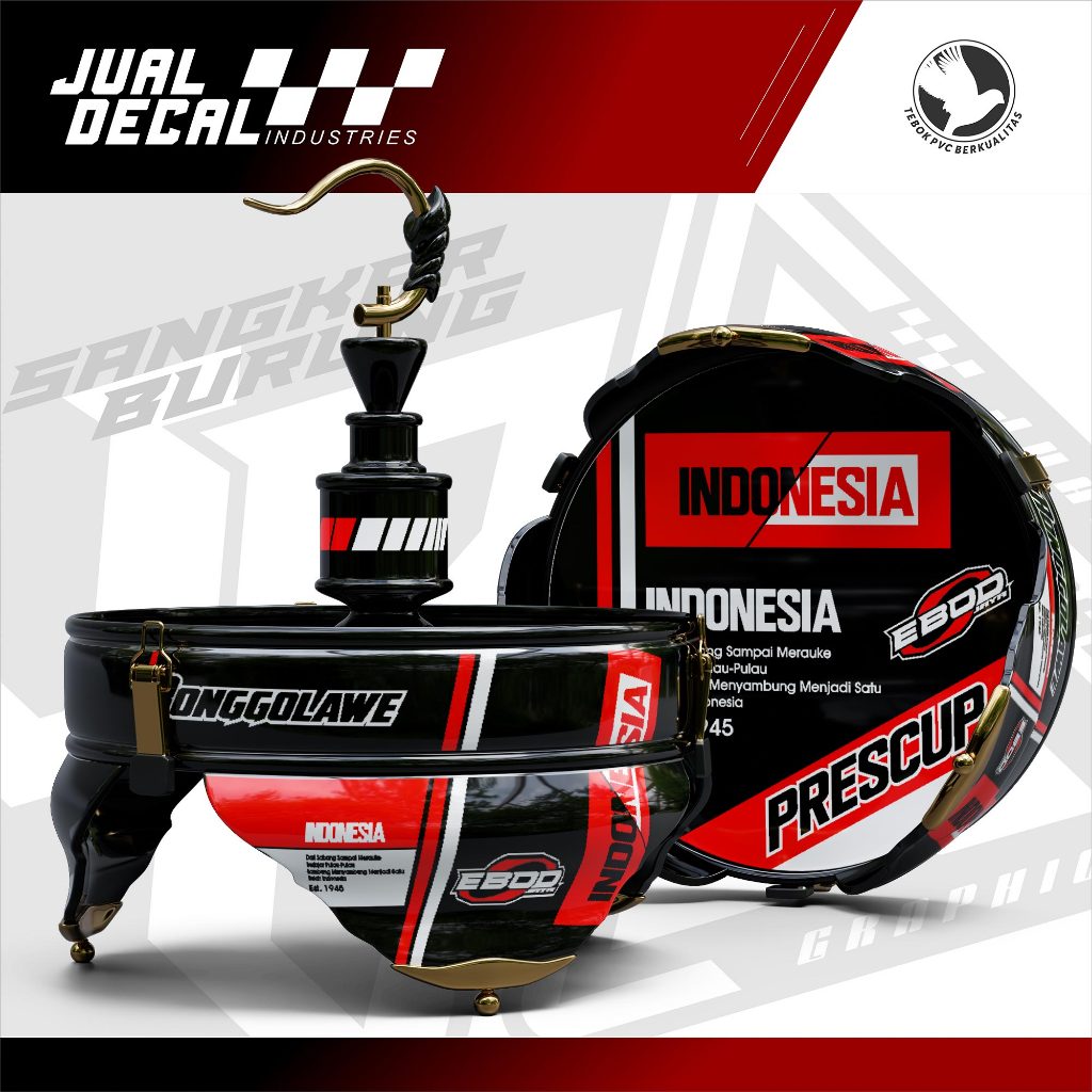 Stiker Sangkar EBOD INDONESIA PRESSCUP Decal Tebok Love Bird Pleci Helopet Variasi