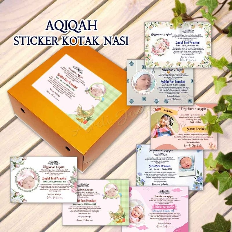 

Cetak Sticker Aqiqah Stiker Kotak Nasi Aqiqah