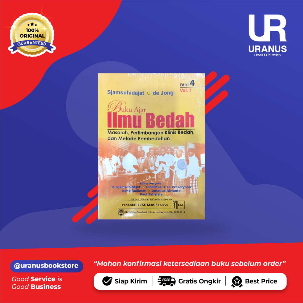 BUKU AJAR ILMU BEDAH ED 4 VOL 1-3/SET - EGC -TOKO BUKU URANUS NGAGEL