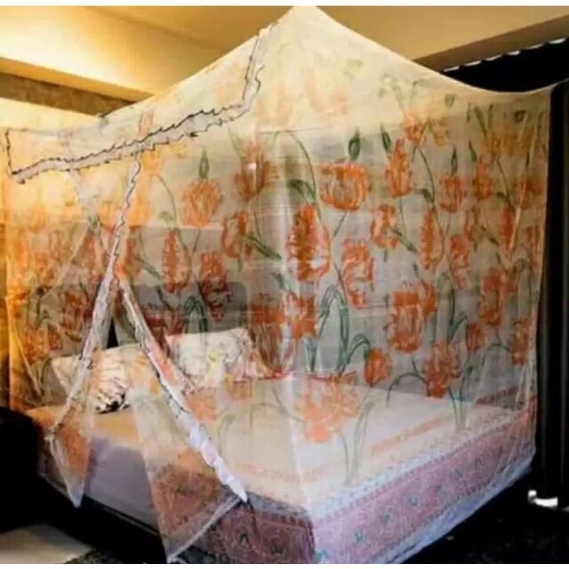 Kelambu lipat 180×200 CM-Kelambu Tidur dan Tebal-Kelambu Tenda Nyaman-Kelambu Gantung-Kelambu Merah 