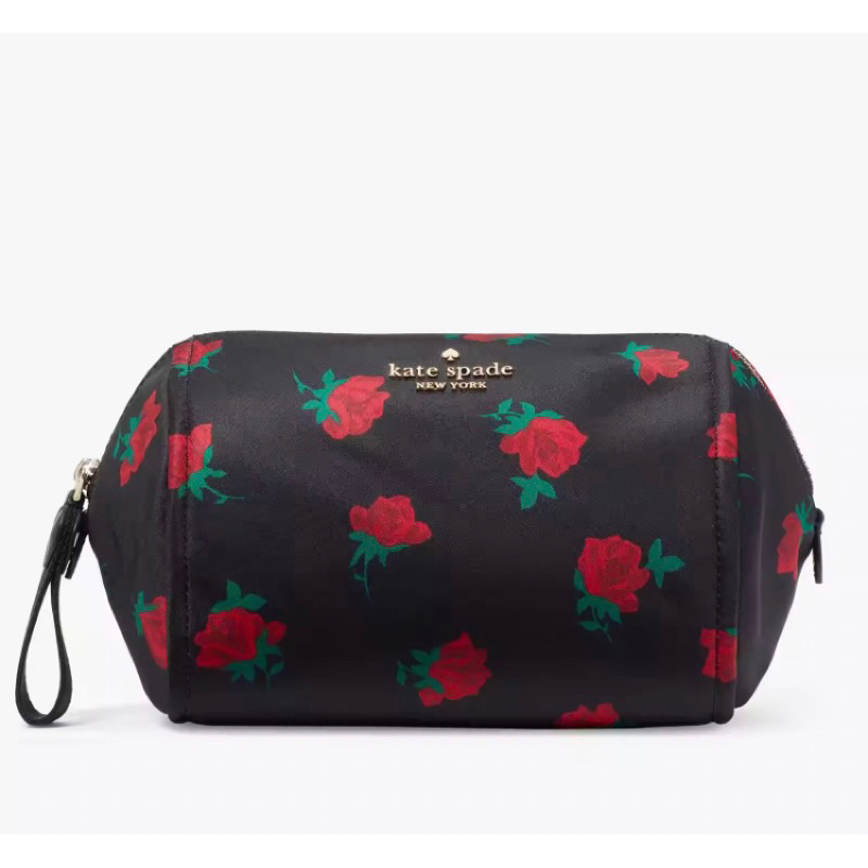 Tempat Kosmetik Pouch Kate Spade Chelsea Rose Toss Printed Medium Cosmetic Case AUTHENTIC