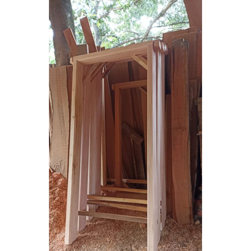 kusen pintu kusen kayu mahoni solid