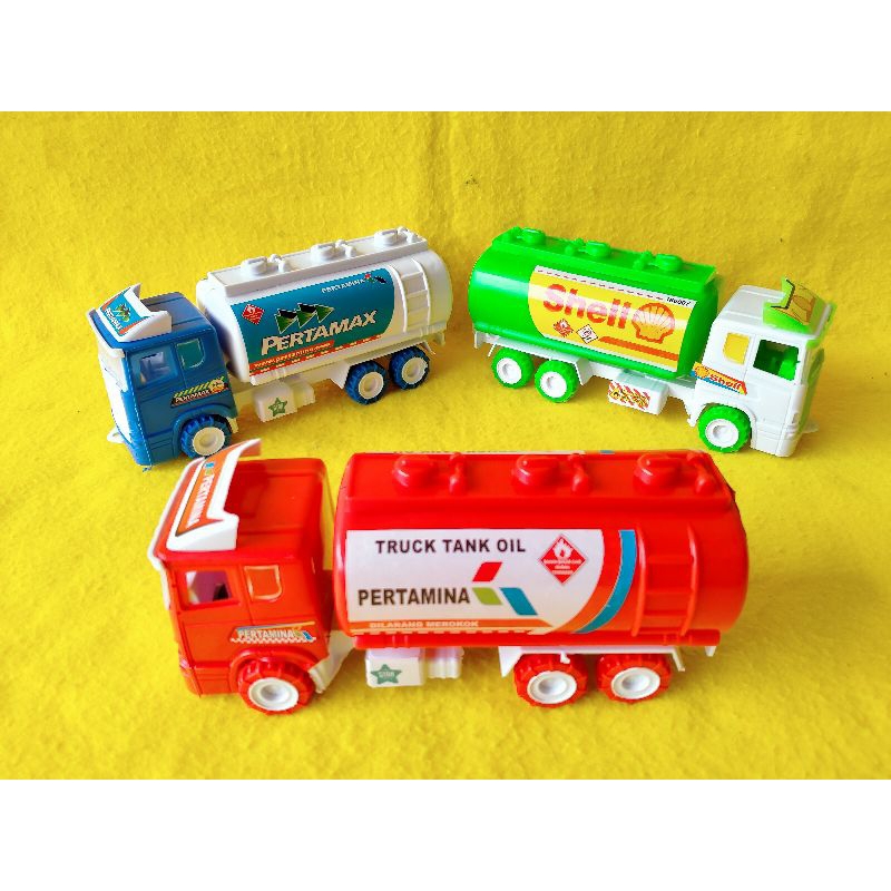 Mainan Mobil Truk Tangki Pertamina, Pertamax Dan Shell ST 2019
