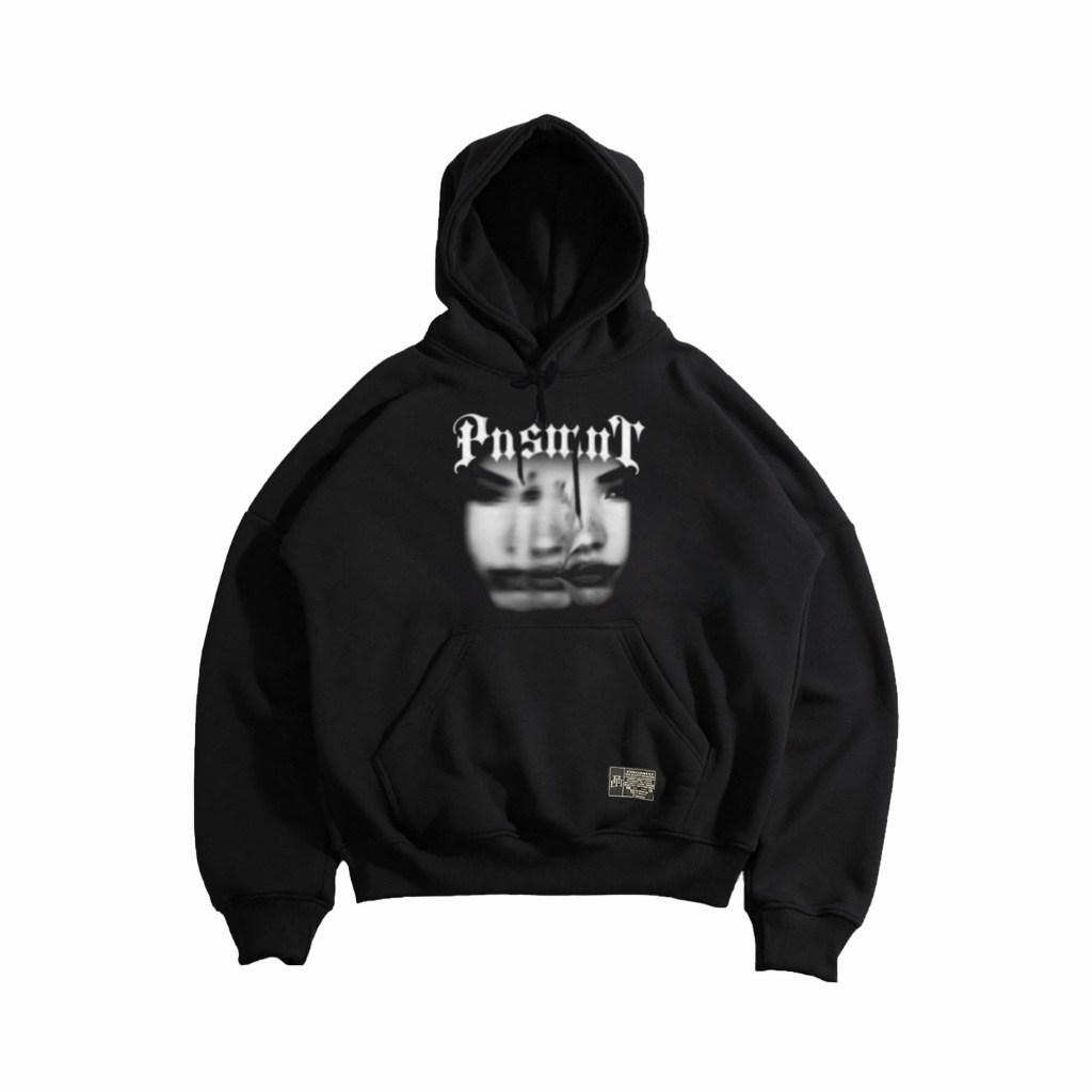 Earllab Sweater Hoodie Punishment Oversize  Cutting Unfinished Pria dan Wanita Fvck This World