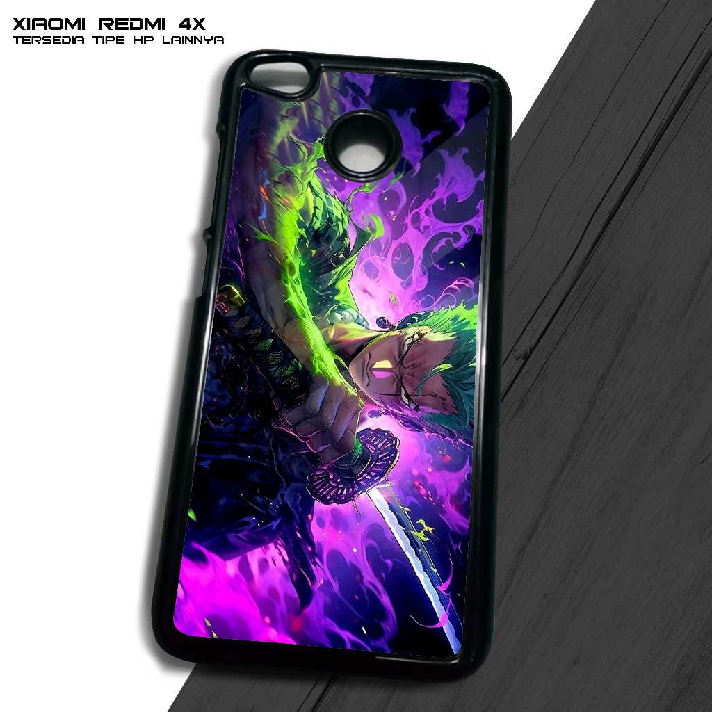 Case Xiaomi Redmi 4X - Casing Redmi 4X - ( ZORO ONE PIECE ) - Case 2D Glossy - Case Hp - Casing Hp -