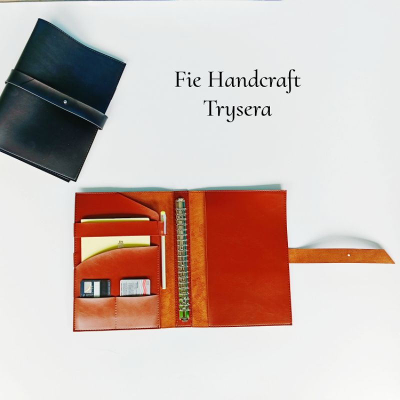 Fie Handcraft Binder A5 cover binder kulit binder custom binder organizer seri trysera