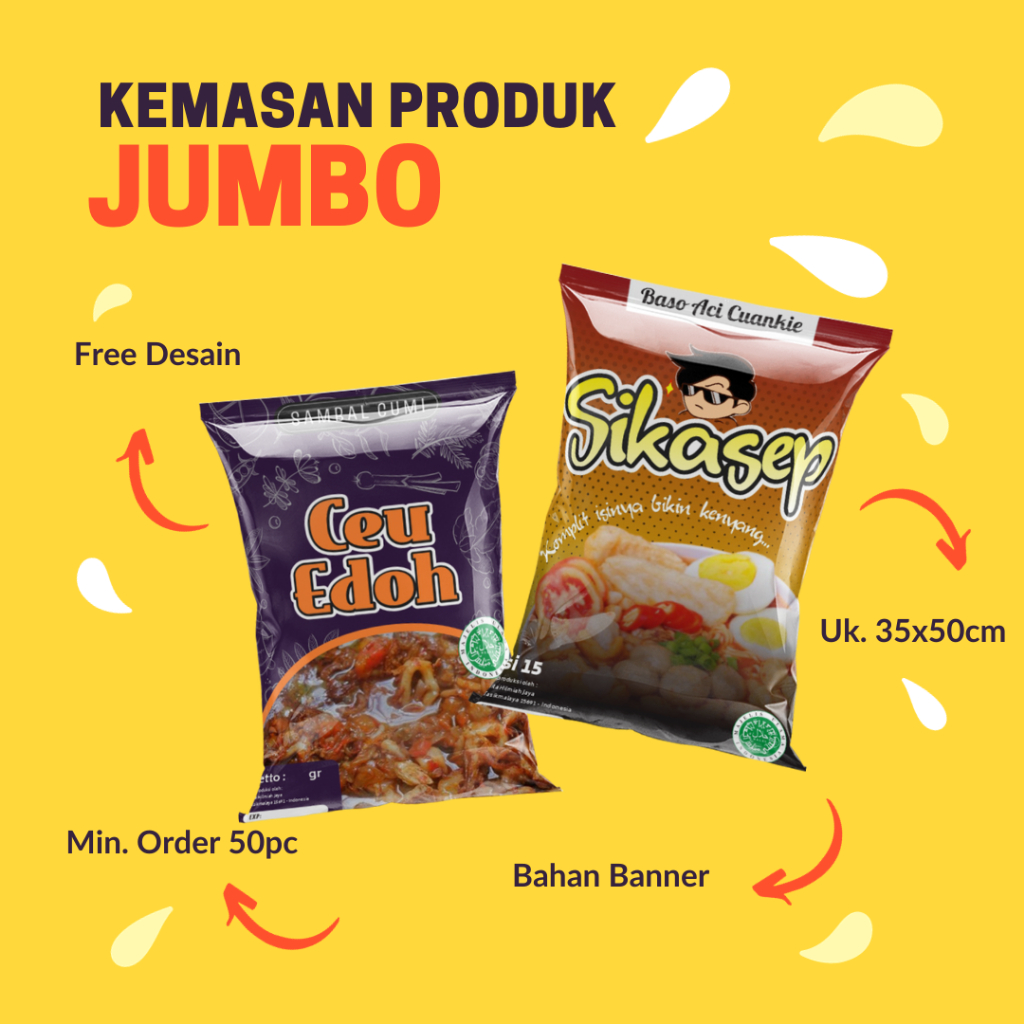 

Boemenstore Cetak Kemasan Jumbo - Chipbag Custom - Kemasan Produk Jumbo
