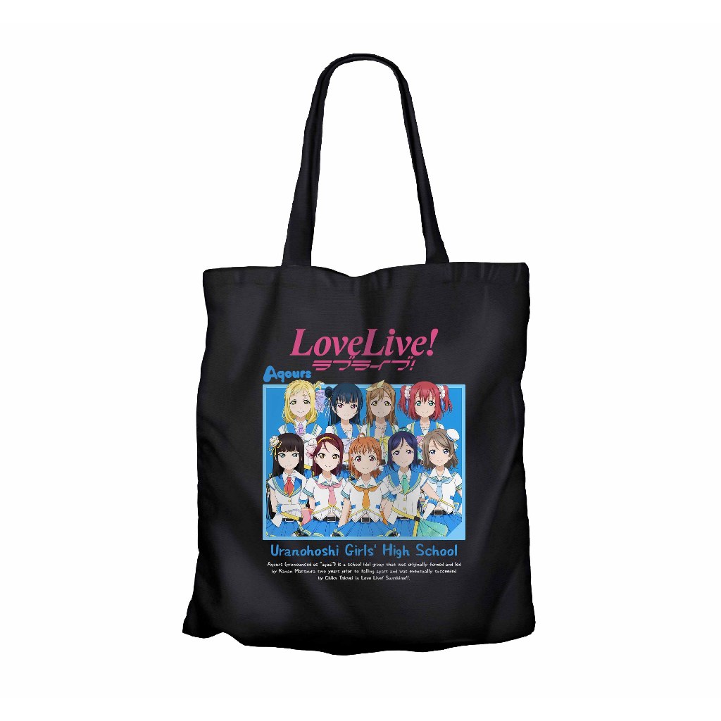 Tote bag infinite anime love live AQOURS MEMBER - AQOURS material canvas