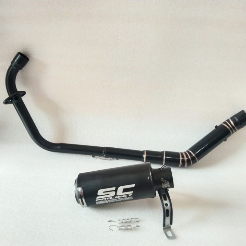 Knalpot SC Project Hitam Doof Satria Fu Injeksi/Karbu