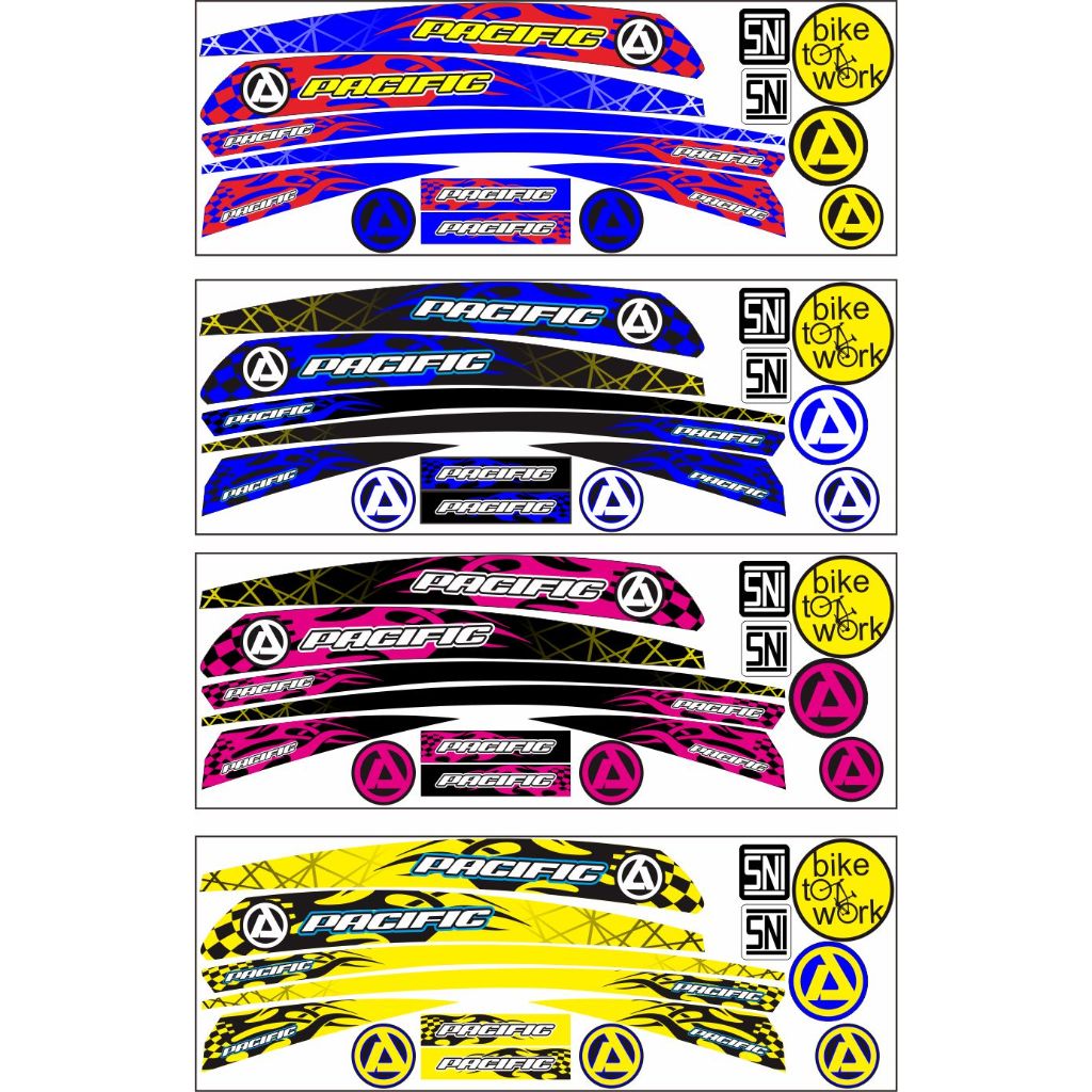 VARIASI STIKER SEPEDA STIKER CUSTOM STRIPING VARIASI BIKE LIPAT ALL