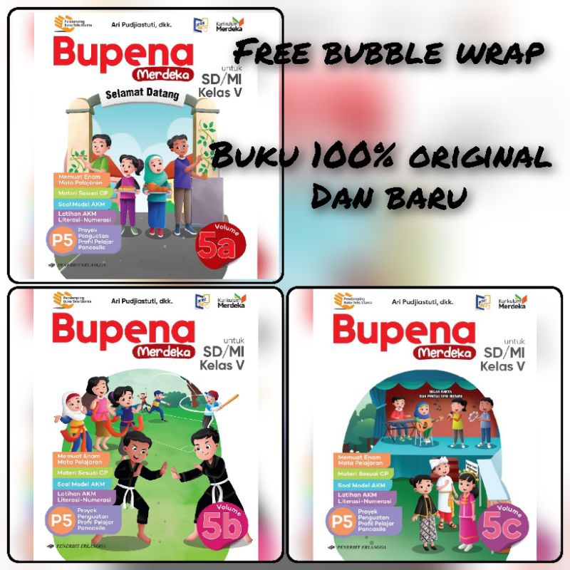 BUPENA MERDEKA SD/MI KELAS 5 JILID 5A.5B.5C KURIKULUM MERDEKA ERLANGGA