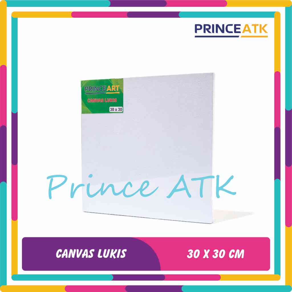 

[PRINCE ART] Canvas / Kanvas Lukis Putih Ukuran 30 x 30 CM