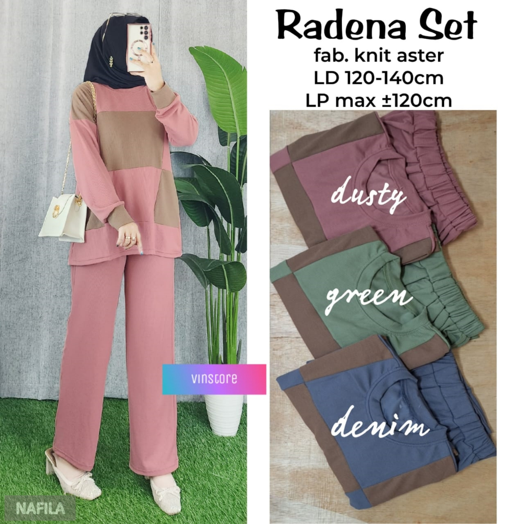 Baju Setelan Wanita Radena Sera Karina Jeans Wendy Set By Vinstore