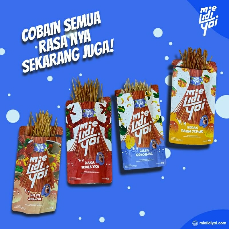 

MIE LIDI YOI (MIEYOI) CEMILAN NONSTALGIA & MURAH ALL VARIAN RASA (50gr)