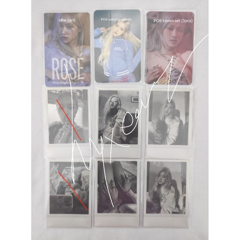 ROSÉ BLACKPINK Photocard Single Album R Pola POB Vibe Card Ktown Holo Withdrama