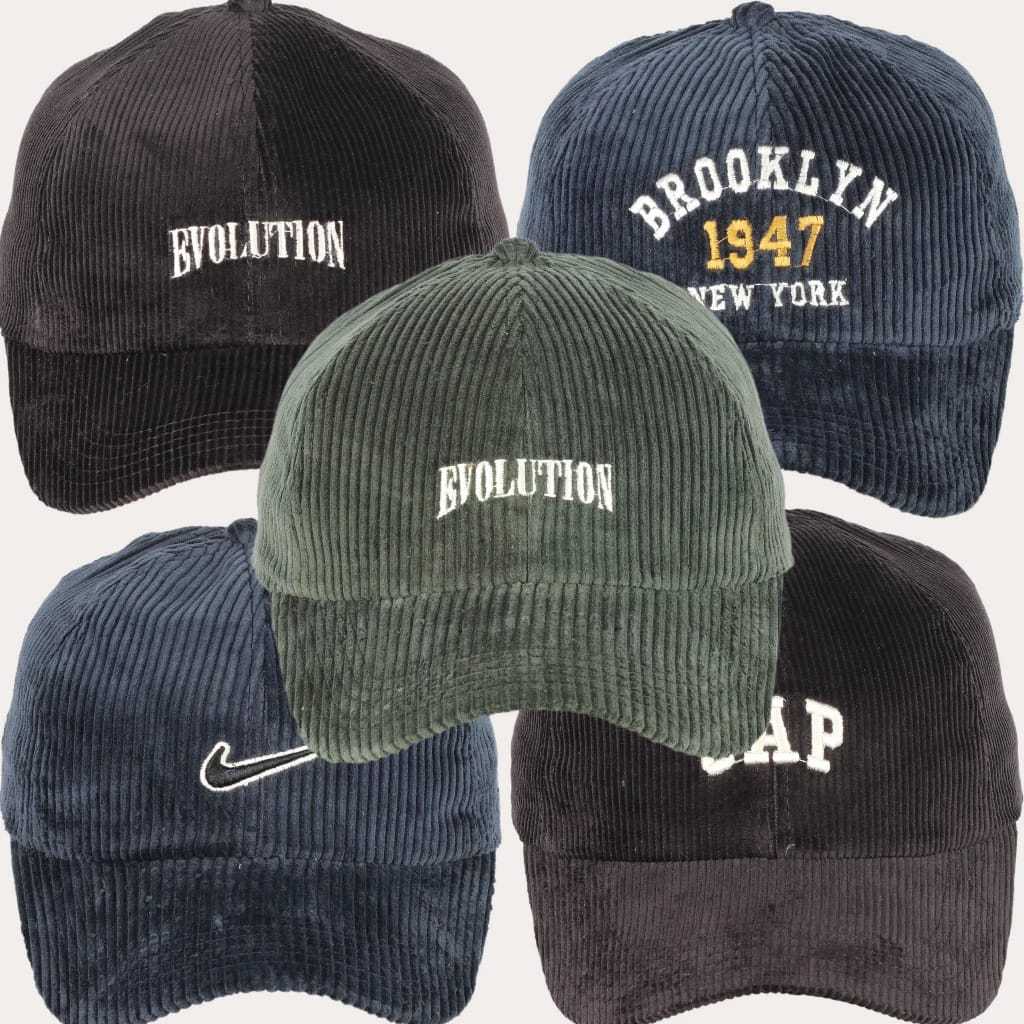 TOPI CORDUROY BASEBALL CAPS BORDIR PREMIUM IMPORT