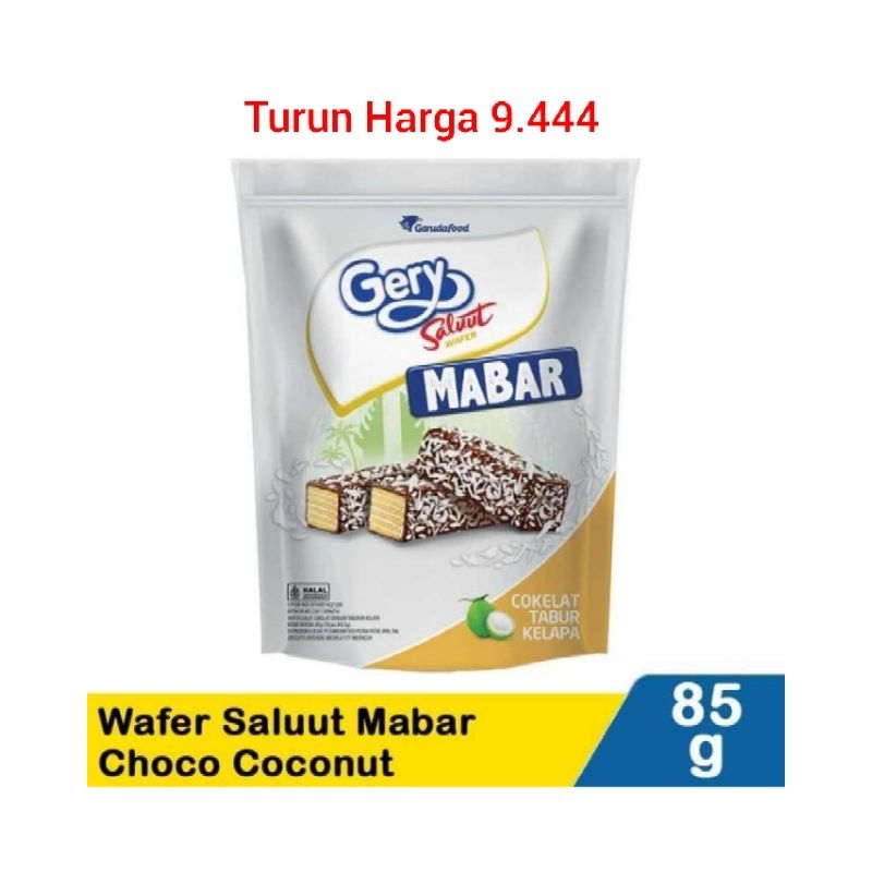 

GERY SALUT MABAR Wafer Bertabur Kelapa 10x8, 5 gram