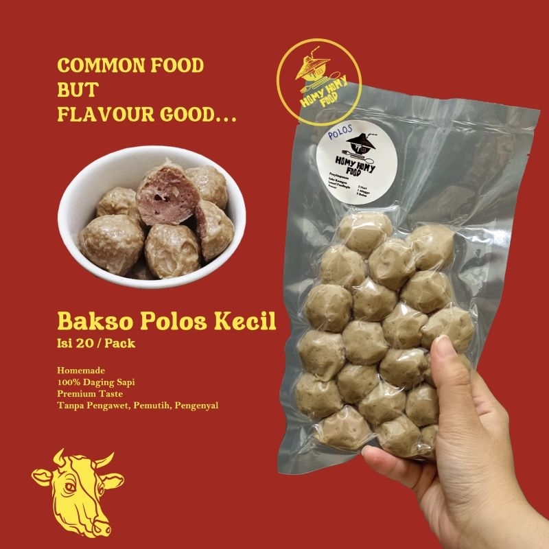 

Bakso Sapi Polos Frozen / Homemade, 100% Daging Sapi, Tanpa Pengawet & Pengenyal