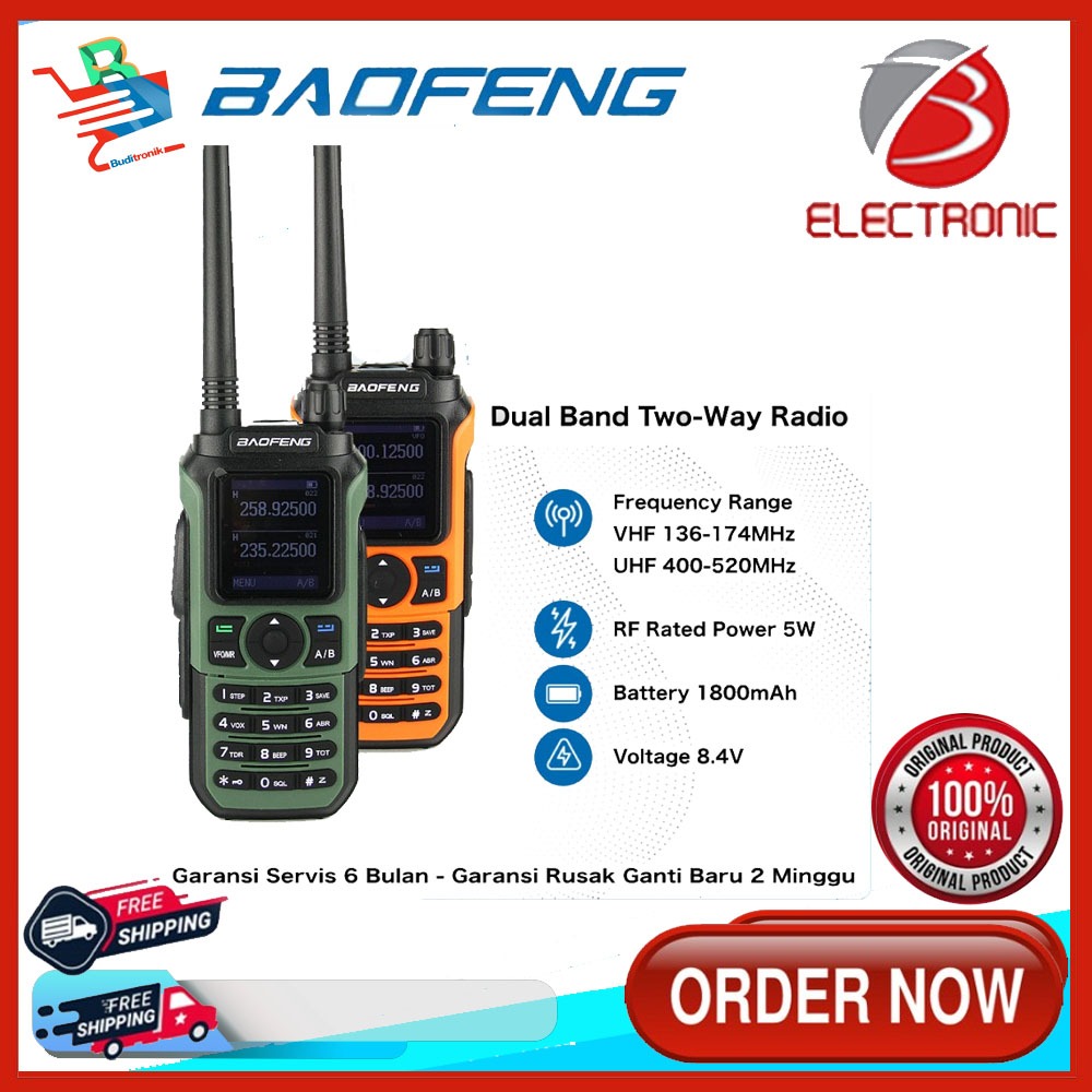 BAOFENG BF-21L HT Walkie Talkie Dual Band Two Way Radio - Hijau