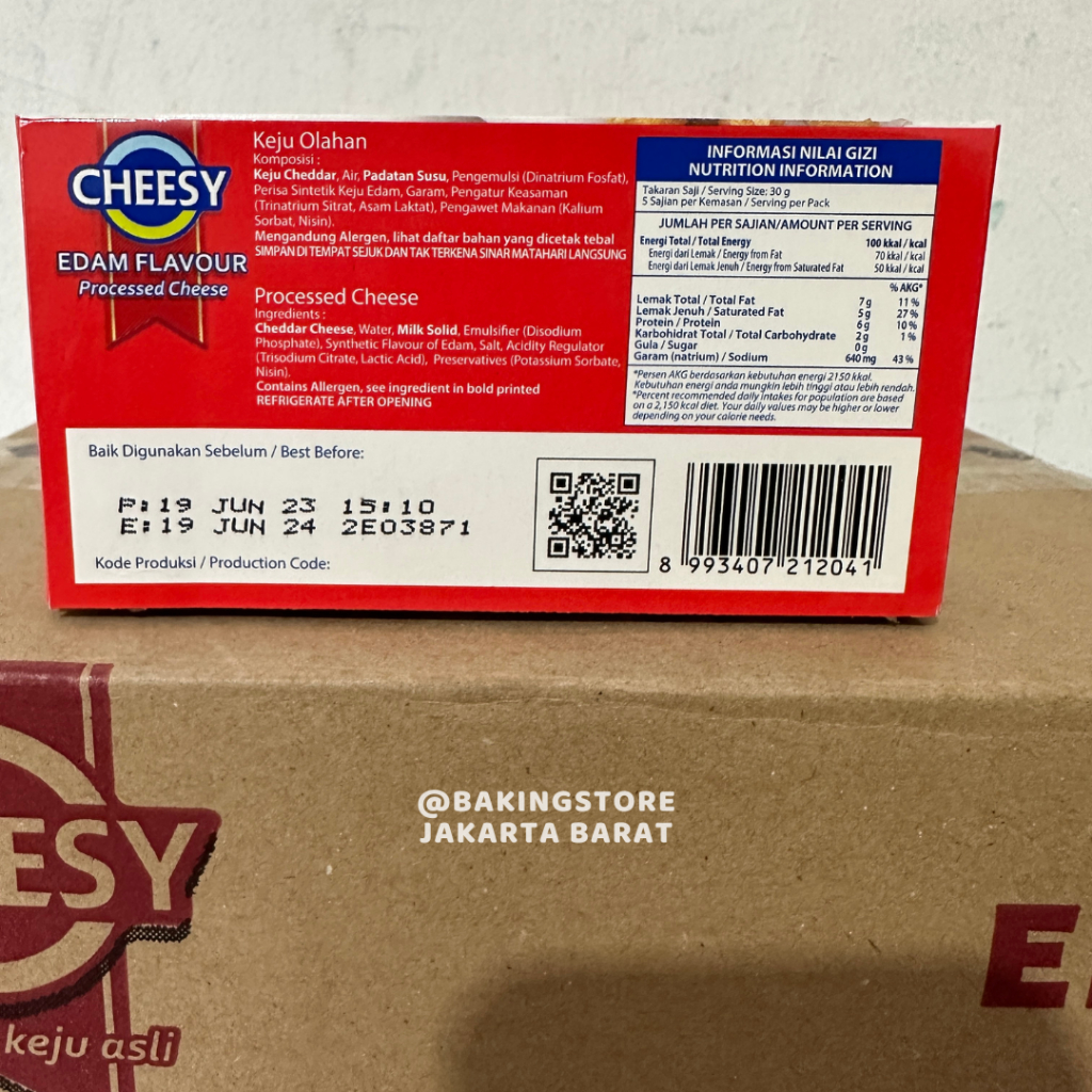

Cheesy Edam Flavour - Keju Rasa Edam 160 gram HALAL
