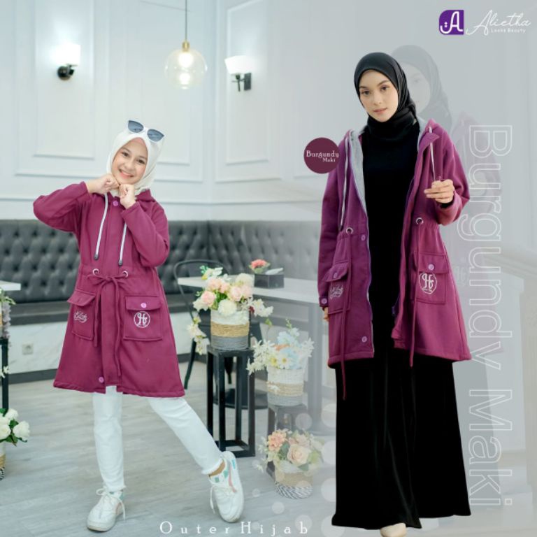 Tren id1s6Rg Jaket Outer Hijab Alietha  Jaket hijab panjang Muslimah  Jacket alietha tebal
