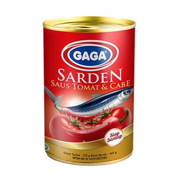 

Sarden Gaga Saus Tomat Cabe dan Sambal Balado 425gr