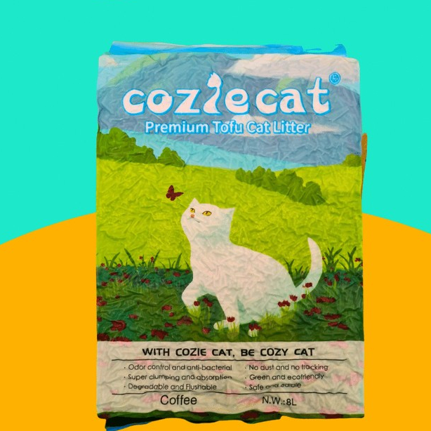 Cozie cat tofu soya cat litter 8L pasir kucing - COZIE COFFEE