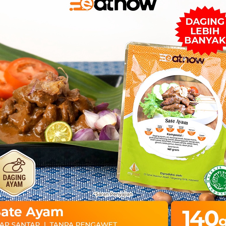 

FMYX197 MEGA SALE EatNow Sate Ayam Senayan Padang Makanan Siap Saji Makanan Instan