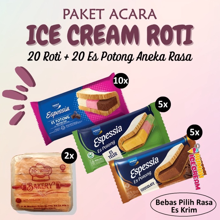 

PENJUALAN CEPATBEST SELLER Paket Acara Es Krim Potong Espessia 2 porsi