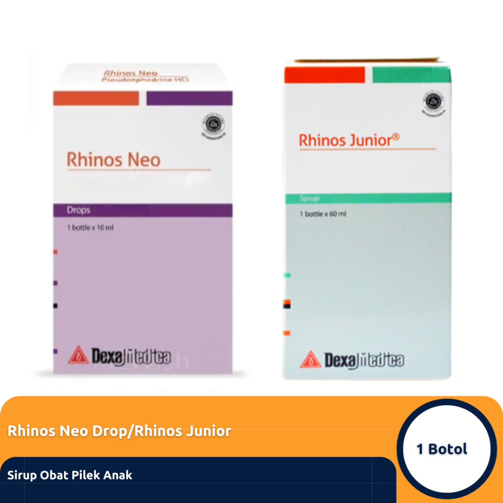 Rhinos Neo Drop | Rhinos Junior Sirup - Atasi Pilek pada Bayi dan Anak