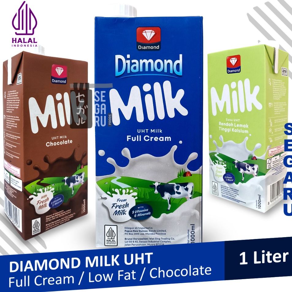 

RCYT779 Terbaru Susu Diamond UHT Full Cream Cokelat Low Fat 1 Liter