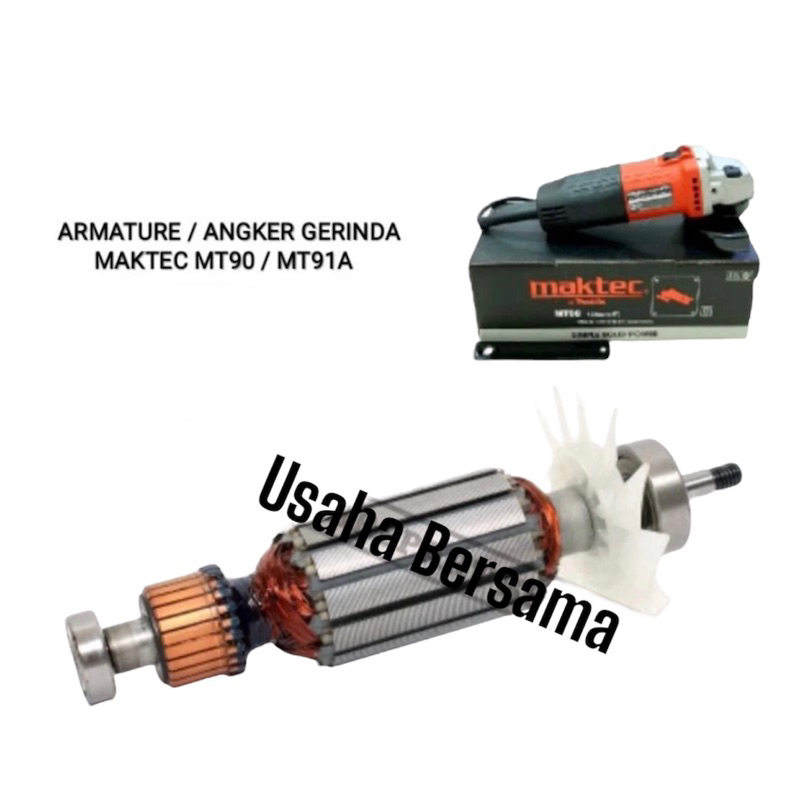 Armature Mesin Gerinda Maktec MT90 / MT91A / Angker Dinamo Mesin Gerinda Maktec MT 90 / MT 91 A