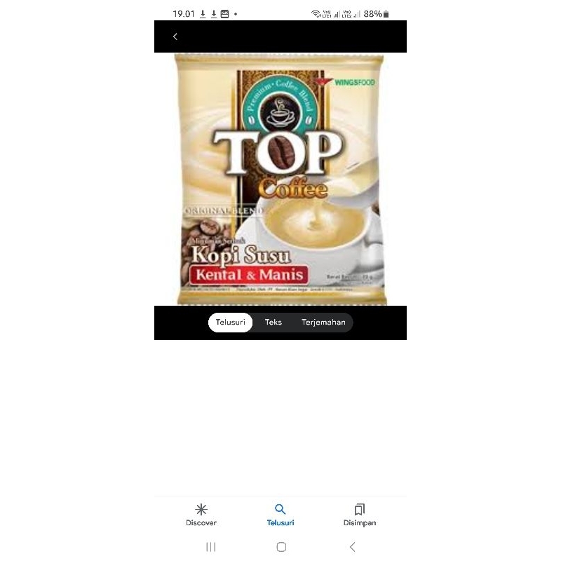 

TOP Susu Kental Manis 1 renceng 10 sachet