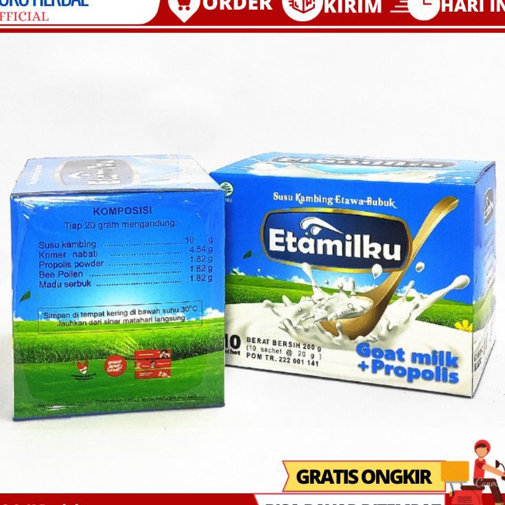 

HGQR472 TEBUS MURAH Susu Kambing Etawa Plus Propolis Propolis Asli Original POM BPOM