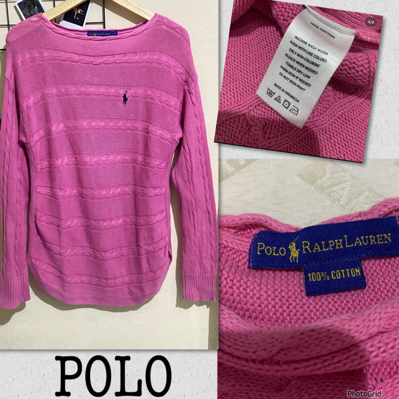 POLO RALPH LAUREN kepang pink preloved