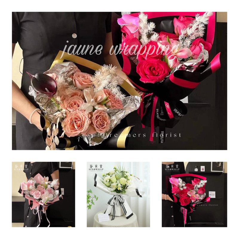 

[1PAK/20LEMBAR] JEZ Kertas Buket Bunga / Flower Wrapping Paper Cellophane