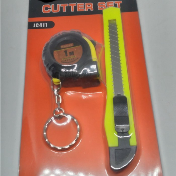 

meteran 1 meter cutter / pisau katter set Berkualitas