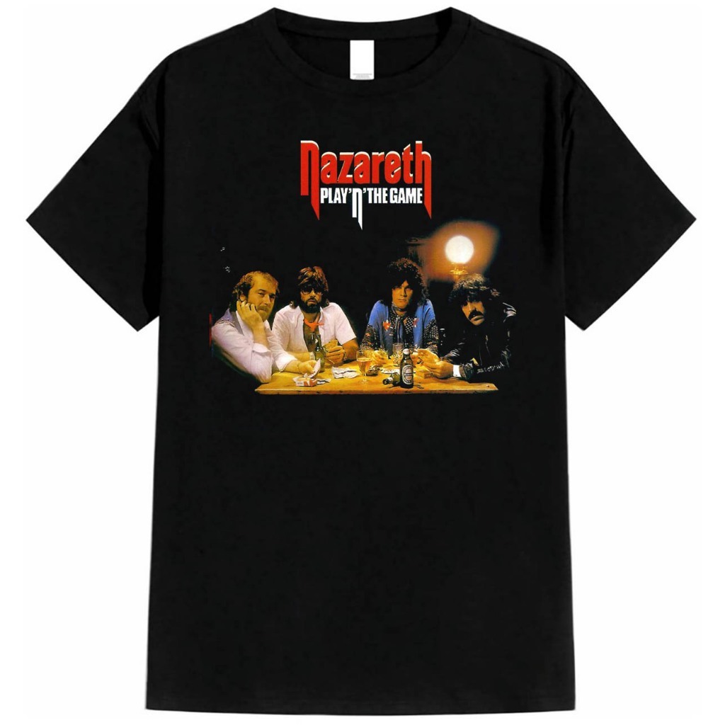 T-SHIRT Kaos Merchandise Musik Band NAZARETH Bahan 24s