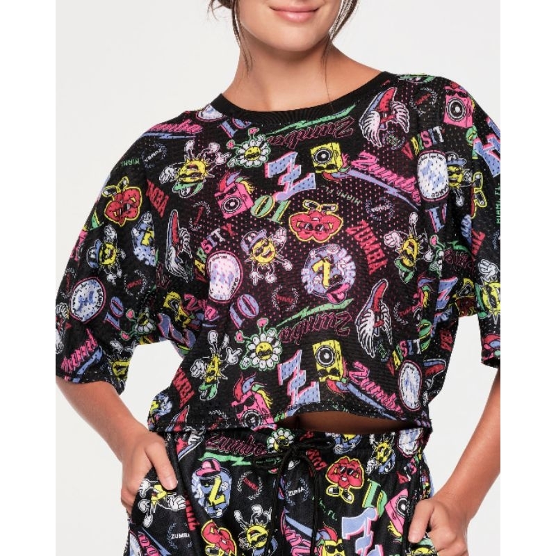 Zumba Wear ZW Society Mesh Top