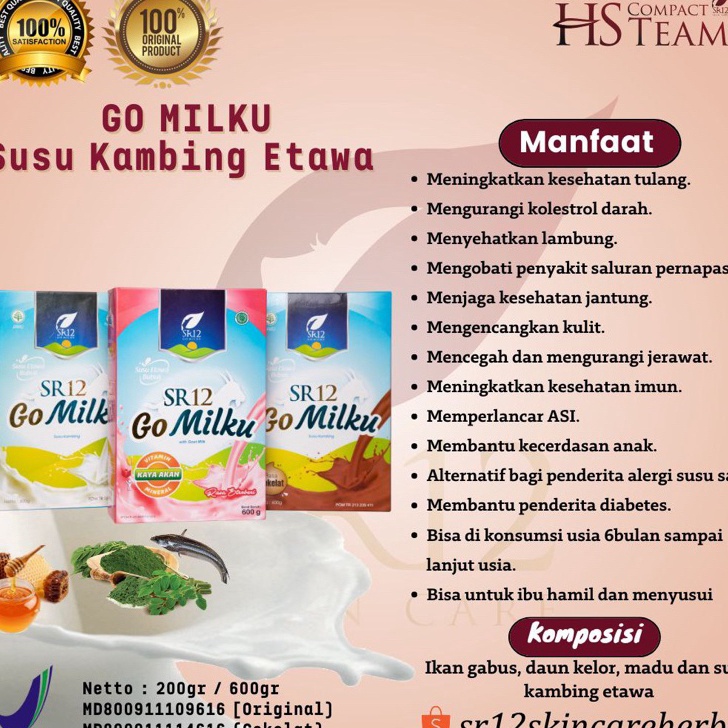 

HQMV7923 Free Ongkir GO MILKU SR12 SUSU KAMBING ETAWA HALAL BPOM MENINGKATKAN KESEHATAN IMUN TUBUH MELANCARKAN ASI ASLI