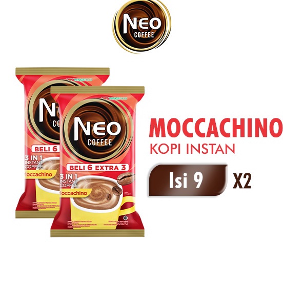 

RHTM827 COD NEWPRODUCT Neo Coffee Kopi Instan Moccachino Pack 2 gr isi 6 3 pcs x2