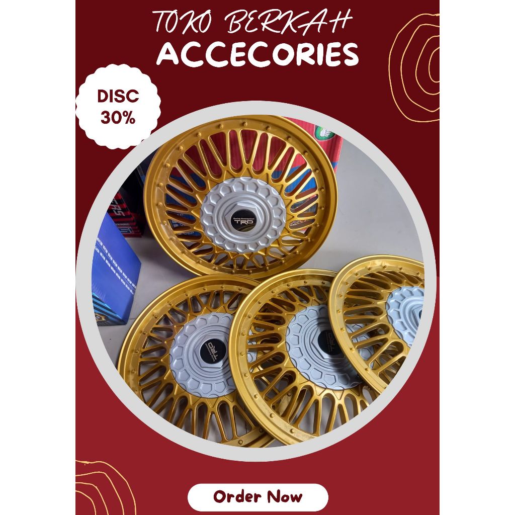 Tutup Dop Velg Mobil Ring 14 - Dop Velg Kaleng Mobil Ring 14 - Dop Velg Mobil Ring 14 - 1 SET DOP RO