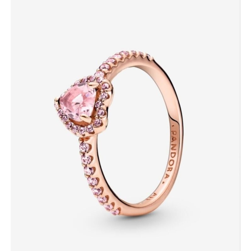 Sparkling elevated heart ring pandora