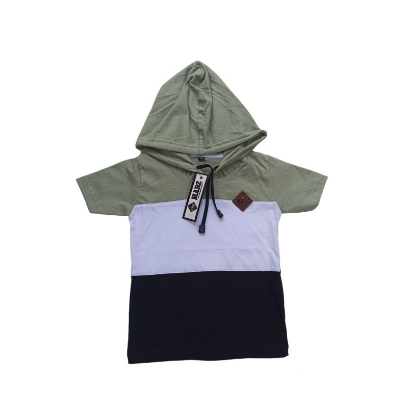 kaos anak laki-laki hoodie kombinasi 3warna