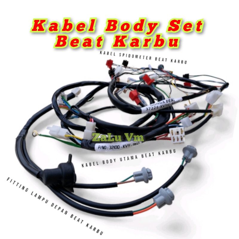 KABEL BODY BODI FULLSET MOTOR HONDA BEAT KARBU KVY