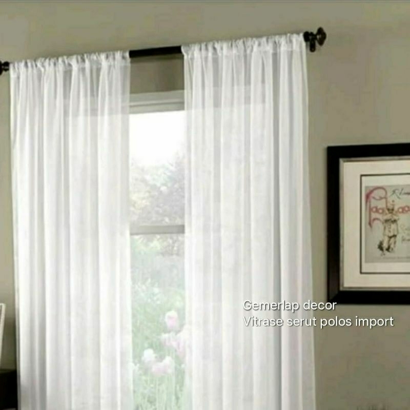 Vitrase serut polos/Vitrase gorden/Vitrase import polos model serut